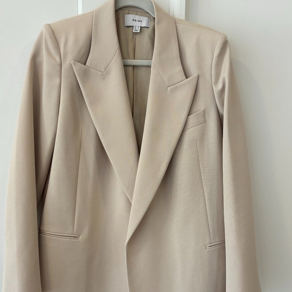 Reiss Whitley Wool Blend Single Breasted Suit Blazer